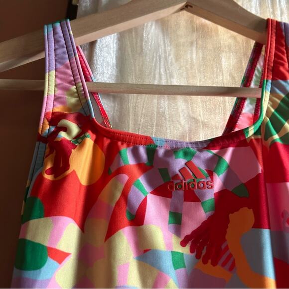 Adidas x Farm Rio Pearl Citrine One Piece Swimsuit Bathing Suit NWT Size 2 - Picture 4 of 6